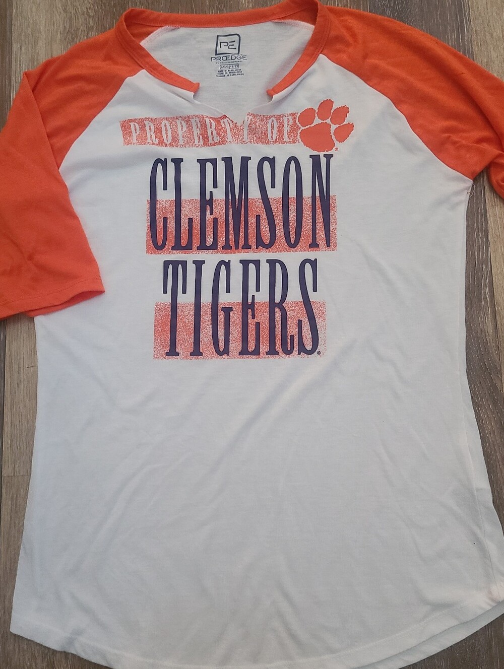 Clemson Tigers Baseball Style T-shirt Womens LARGE